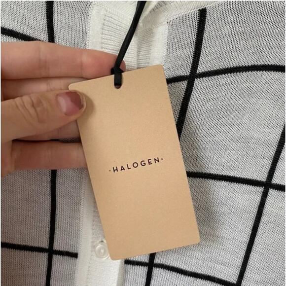 NWT Halogen Windowpane Button Front Cardigan Small - Picture 5 of 8